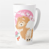 SAKURA - Chow - Latte Tasse mit Text anpassen (Rechte Ecke)