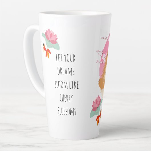 SAKURA - Chow - Latte Tasse mit Text anpassen (Linke Ecke)