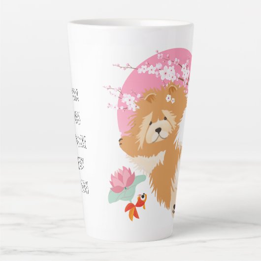 SAKURA - Chow - Latte Tasse mit Text anpassen (Vorderseite)