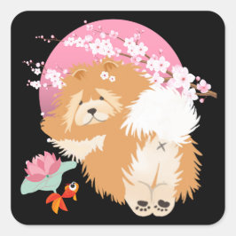 SAKURA - Chow - schwarze Aufkleber