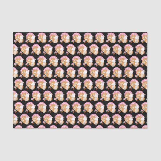 SAKURA - Chow - Schwarzes GEWEBE-Papier Seidenpapier (Vorderseite)