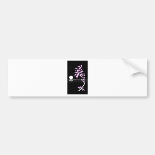 Sakura der Nacht Autoaufkleber (Vorne)
