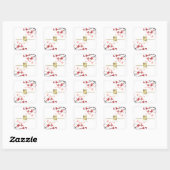 Sakura Double Happy Chinese Wedding Sticker (Blatt)