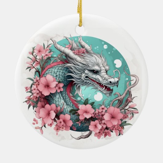 Sakura Dragon Keramik Ornament (Hinten)