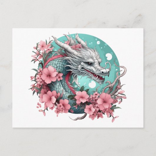 Sakura Dragon Postkarte (Vorderseite)