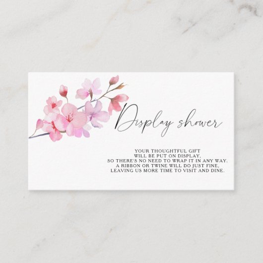 Sakura - Duschbuchkarte anzeigen Begleitkarte (Vorderseite)