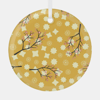Sakura Elegance: Chinesisches Blumenmuster. Ornament Aus Glas