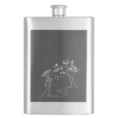 Sakura Elegance: Kimono Klassische Flasche Flachmann (Vorderseite)
