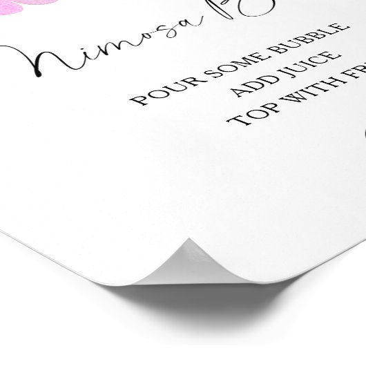 Sakura elegant - Mimosa Bar Poster (Ecke)