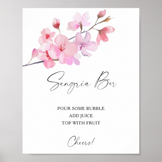 Sakura elegant - Sangria Bar Poster (Vorne)