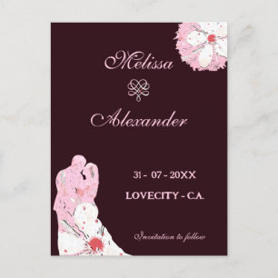 Sakura elegante Blumen Hochzeit speichern das Datu Postkarte