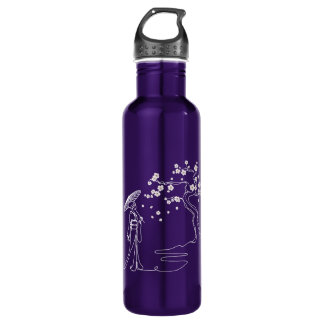 Sakura Elegante: Kimono Wasserflasche Edelstahlflasche