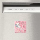 Sakura Fairy Cat notecard Magnet (In Situ (Geschirrspüler))