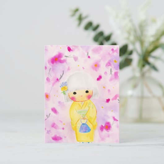 Sakura Feiertagspostkarte (Stehend Vorderseite)