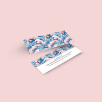 Sakura Floral Navy Kleines Unternehmen Danke Karte
