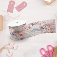 Sakura Floral Navy Waves