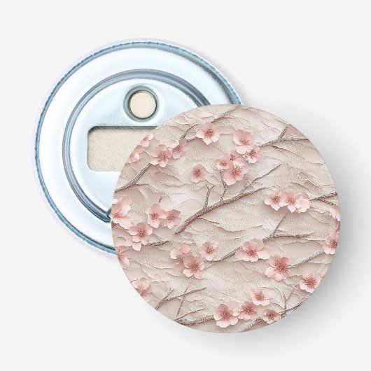 Sakura Flüstert auf Marineblau Flaschenöffner (Vorderseite)