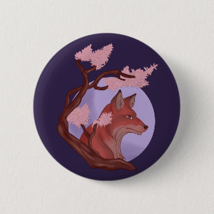 Sakura Fox Button