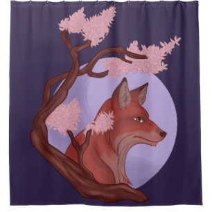 Sakura Fox Duschvorhang