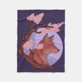 Sakura Fox Fleecedecke (Vorderseite)