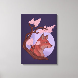 Sakura Fox Leinwanddruck