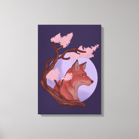 Sakura Fox Leinwanddruck (Vorderseite)