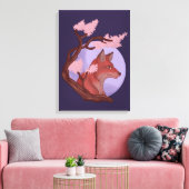 Sakura Fox Leinwanddruck (Insitu (Wohnzimmer))