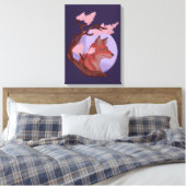 Sakura Fox Leinwanddruck (Insitu (Schlafzimmer))