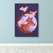 Sakura Fox Leinwanddruck (Insitu (Holzboden))