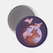 Sakura Fox Magnet (Vorderseite/Rückseite)