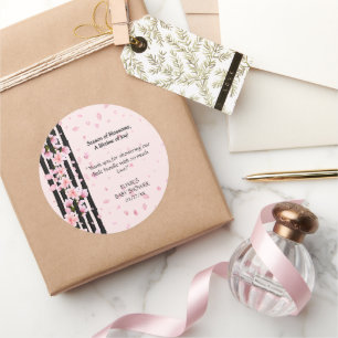 Sakura-Frühlings-Kirschblüten-Baby-Party Runder Aufkleber