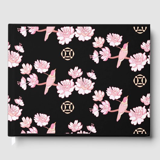 Sakura, Frühlingsblüte, Blüte der japanischen Kirs Gästebuch (Vorderseite)