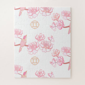 Sakura, Frühlingsblüte, Blüte der japanischen Kirs Puzzle