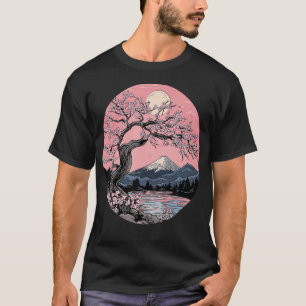Sakura-Garten-Mount-Fuji-Kirschblüten-Japanisch T-Shirt