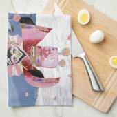 Sakura Geisha Bird in den Snow-Cherry-Blüten Geschirrtuch (Viertel Falte)