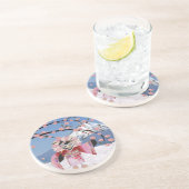 Sakura Geisha Bird in den Snow-Cherry-Blüten Getränkeuntersetzer (Seite)