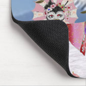 Sakura Geisha Bird in den Snow-Cherry-Blüten Mousepad (Ecke)