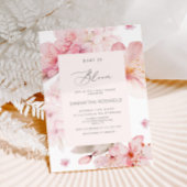 Sakura Girl Baby in blühender Babydusche Einladung