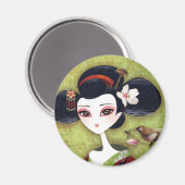 Sakura Girl Magnet (Vorderseite/Rückseite)