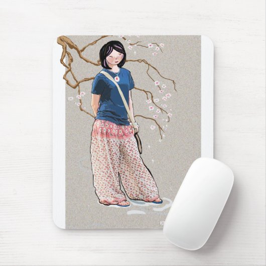 Sakura girl Version 3 Mousepad (Mit Mouse)