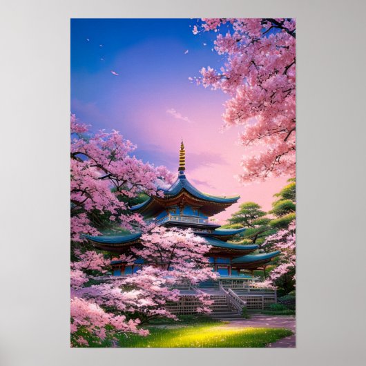 Sakura Heiligtum, Traditionstempel Poster (Vorne)
