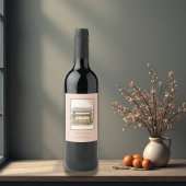 Sakura Hochzeit in Urlaubsort Weinetikett