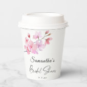 Sakura - Hochzeitliches Brautparty Pappbecher (Vorderseite)