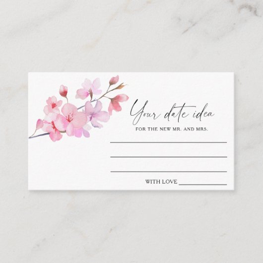 Sakura - Ideen für die Datumsnacht \ Date jar Begleitkarte (Vorderseite)