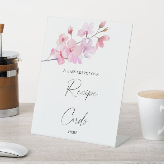 Sakura - Ihre Rezept-Karte hier Poster Sockelschild (In SItu)