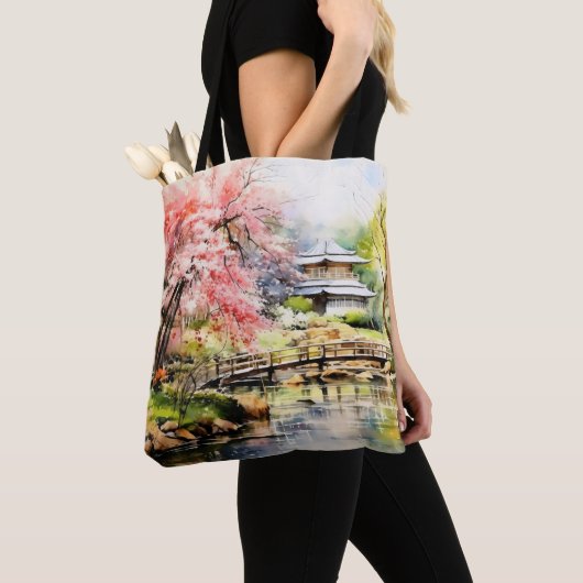 Sakura im japanischen Garten Tasche (Von Nahem)