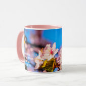 Sakura in Rosa und Blau Tasse (Vorderseite Links)