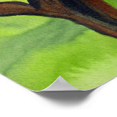 Sakura Japanese Cherry Blossom Aquarell Poster (Ecke)