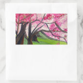 Sakura Japanese Cherry Blossom Art Rechteckiger Aufkleber (Tasche)