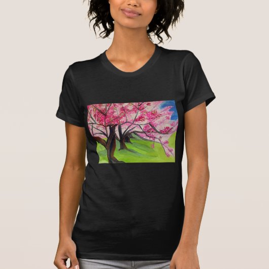 Sakura Japanese Cherry Blossom Art T-Shirt (Vorderseite)